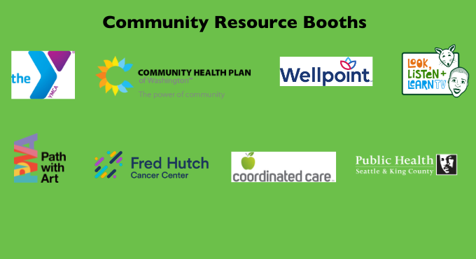 Columbia City Health Fair Community Resource Booths graphic